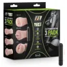 M For Men Lot 3 Masturbateurs réalistes vibrants ADRIANA Anus Vagin Bouche